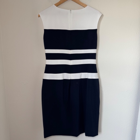 Lauren Ralph Lauren Dress Women's Size 8 Blue White Striped Sleeveless Preppy - Picture 6 of 8